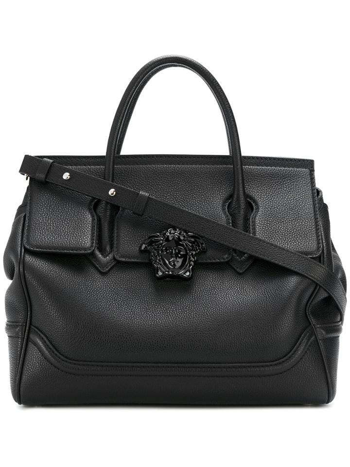 Versace Medium Grained Palazzo Bag - Black