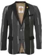Education From Youngmachines Branding Stripes Tailored Blazer - Black