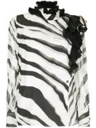Lanvin Zebra Print Blouse - White