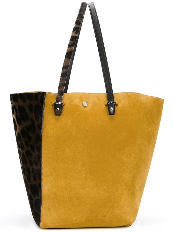 Jimmy Choo Twist Tote, Women's, Yellow/orange, Leather/suede
