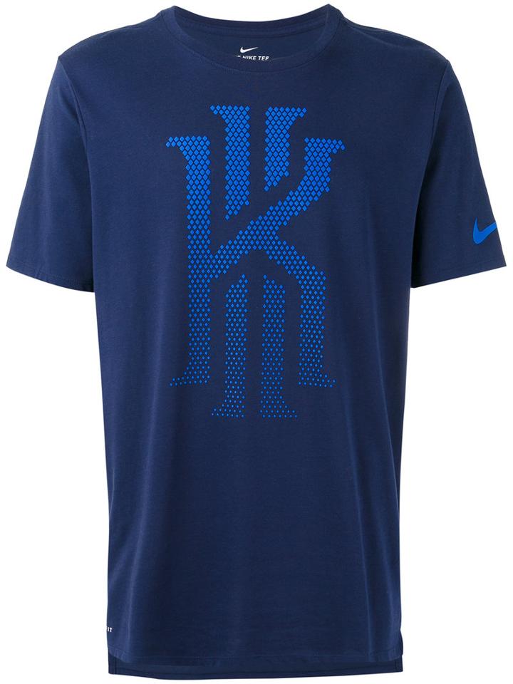 Nike Printed T-shirt, Men's, Size: Medium, Blue, Cotton/polyester