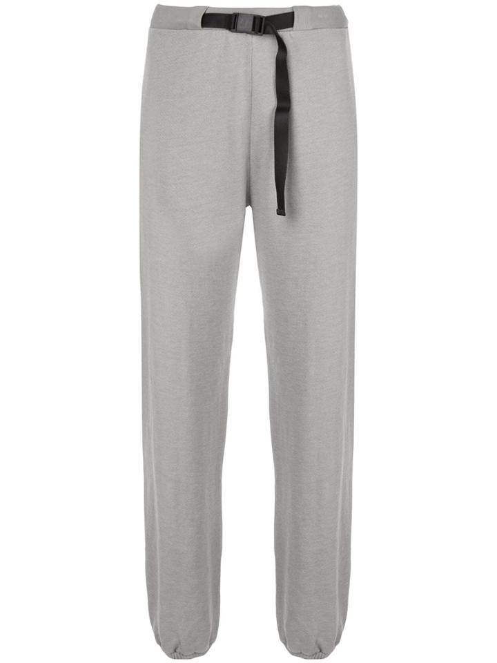 John Elliott Buckle Fastening Track Trousers - Grey