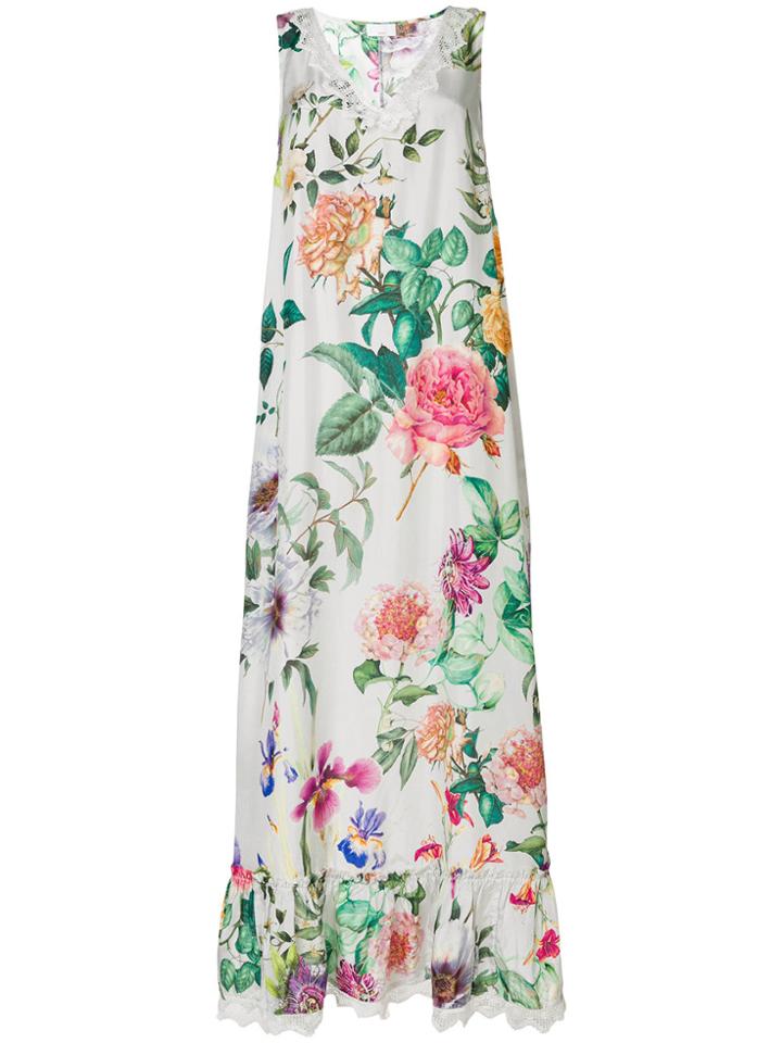 P.a.r.o.s.h. Long Floral Dress - White