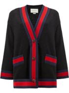 Gucci Web-trimmed Cardigan - Black