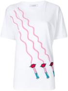 Valentino Lipstick Print T-shirt - White