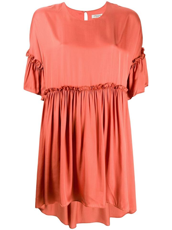 Jovonna Rendaze Ruffle-trimmed Dress - Orange