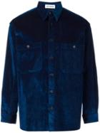 Umit Benan Two Pocket Shirt, Men's, Size: 48, Blue, Cotton