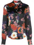 Staud Floral-print Blouse - Black