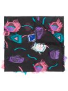 Giorgio Armani Fringed Scarf - Black