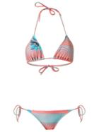 Sub Triangle Bikini Set, Women's, Size: Medium, Blue, Spandex/elastane/polyamide