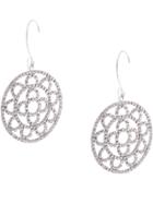 Area Crysta-embellishedl Drop Earrings - White