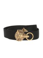 Gucci Wolf Head Belt, Men's, Size: 90, Black, Polyester