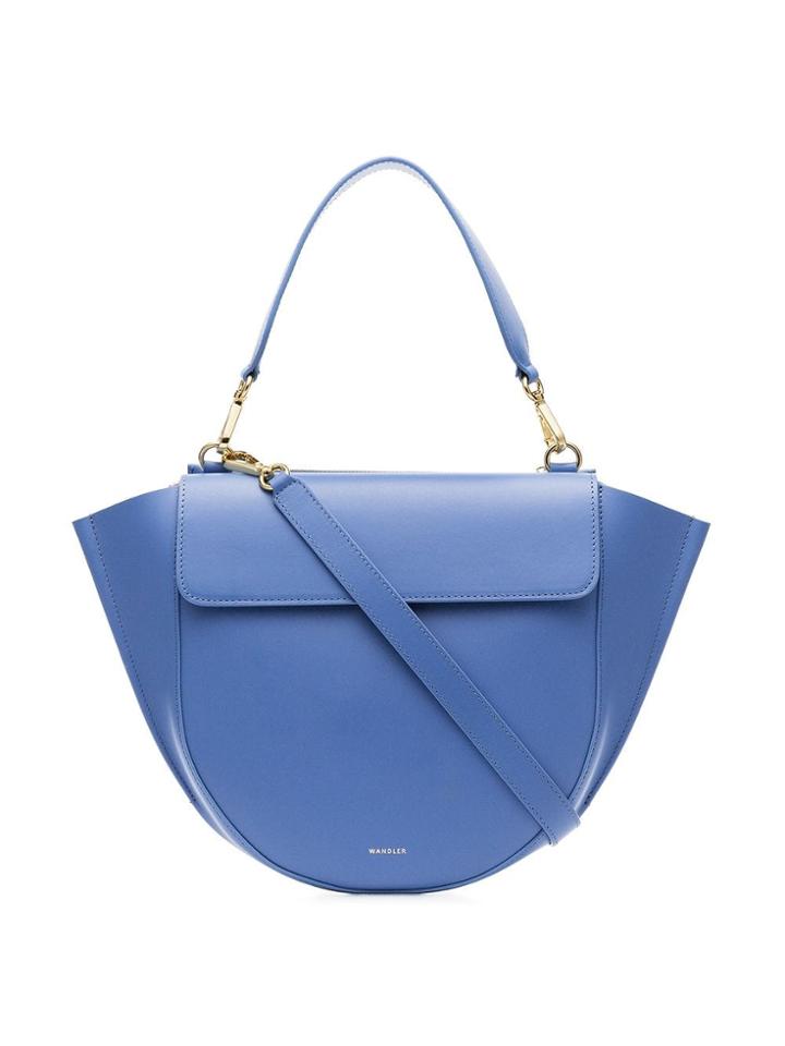 Wandler Blue Hortensia Medium Leather Shoulder Bag