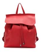 Mara Mac Leather Backpack - Red