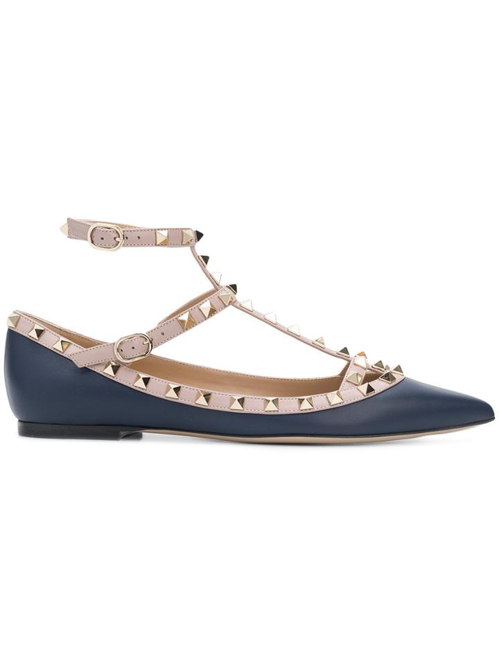 Valentino Valentino Garavani Rockstud Ballerina Shoes - Blue