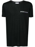 Chin Mens Entrepreneur Print T-shirt - Black