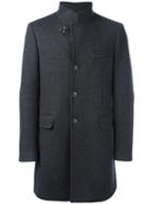 Fay High Neck Mid Coat, Men's, Size: Xl, Grey, Virgin Wool/viscose