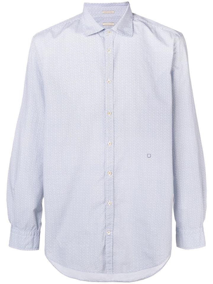 Massimo Alba Plain Button Shirt - White