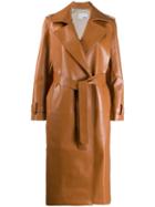 Each X Other Vegan Leather Trench Coat - Brown