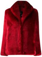 La Seine & Moi Faux Fur Coat - Red