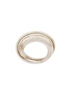Rosa Maria Swirly Double Band Ring - Silver