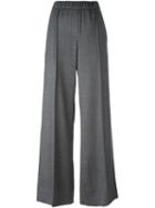 Odeeh Wide Leg Tailored Trousers, Women's, Size: 36, Grey, Spandex/elastane/virgin Wool