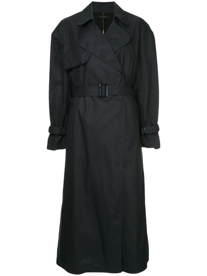 Ellery Illustrated Trench Coat - Blue
