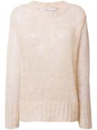 Agnona Oversized Textured Sweater - Nude & Neutrals