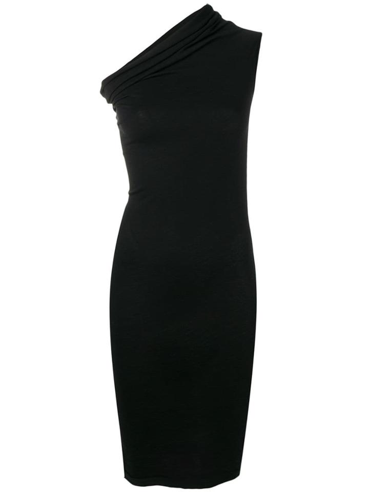 Rick Owens Drkshdw One Shoulder Longline Top - Black