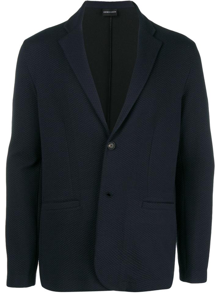 Emporio Armani Single-breasted Blazer - Blue