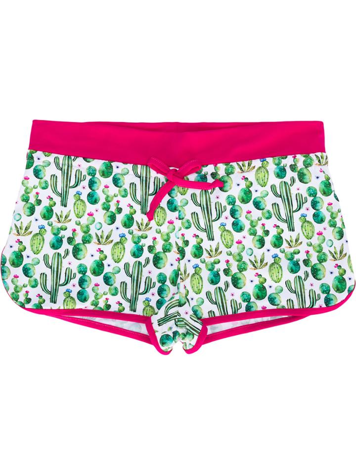 Mc2 Saint Barth Kids Cactus Print Swim Shorts - Multicolour