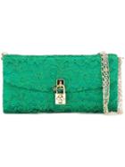 Dolce & Gabbana 'dolce' Clutch, Women's, Green, Silk