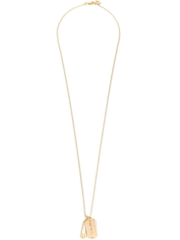 Mcq By Alexander Mcqueen Safety Pin And Razor Blade Necklace