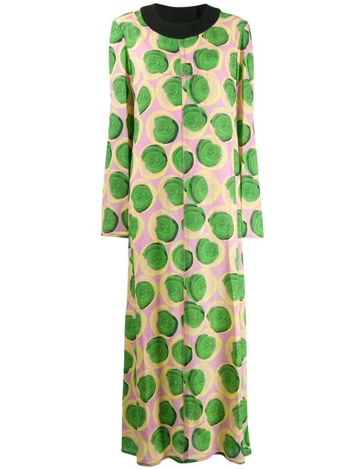 Marni Circle Print Maxi Dress - Pink