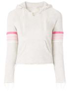 Mother Striped Detail Hoodie - Nude & Neutrals