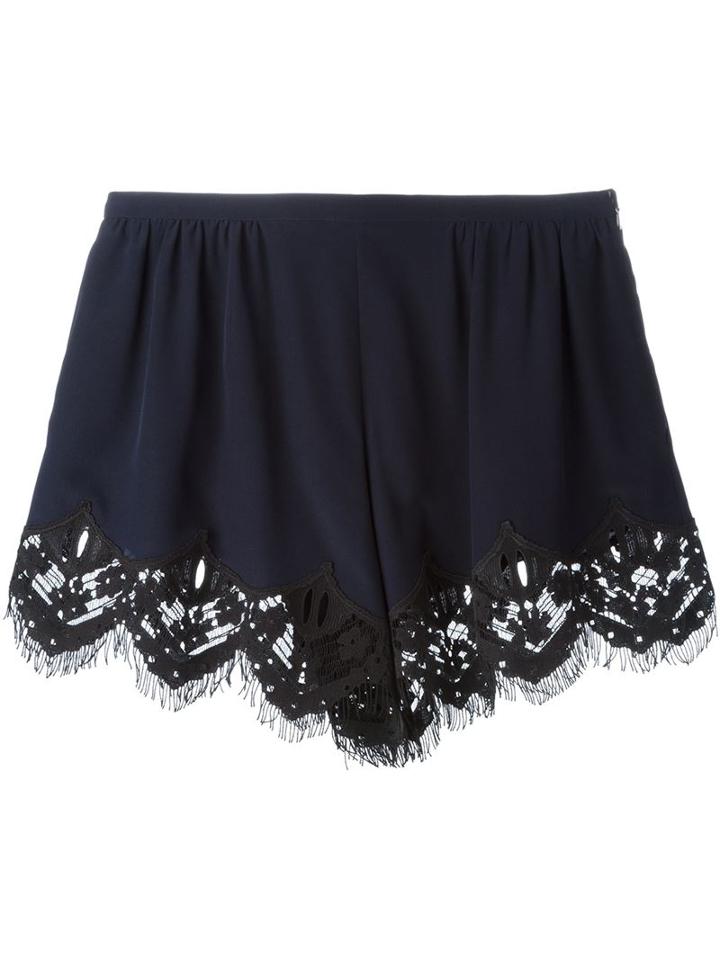 Chloé Lace Hem Mini Shorts