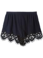 Chloé Lace Hem Mini Shorts