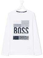 Boss Kids Teen Long-sleeved T-shirt - White