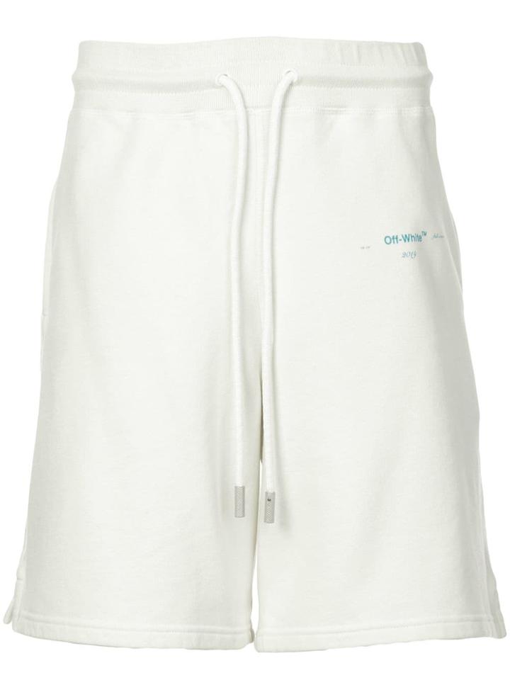 Off-white Logo Print Bermuda Shorts