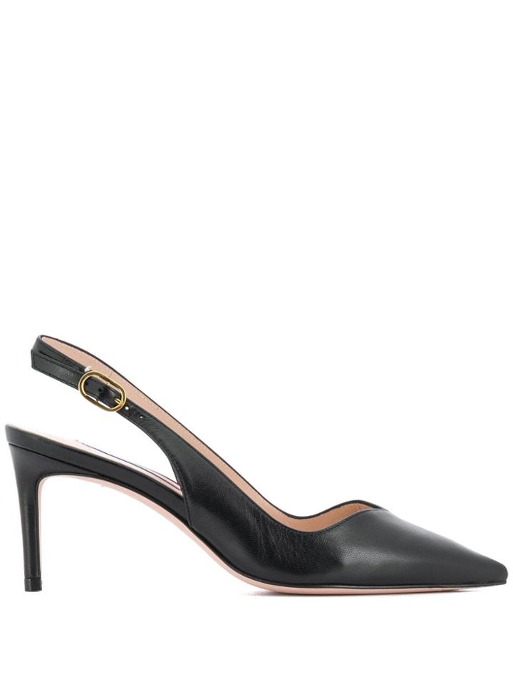 Stuart Weitzman Slingback Strap Pumps - Black