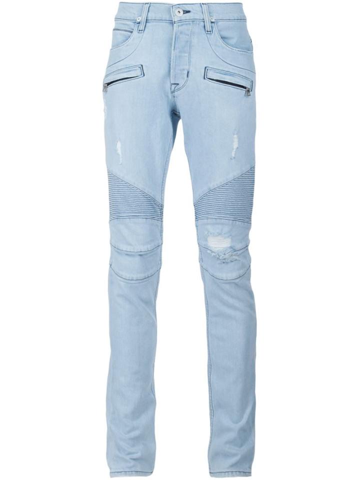 Hudson Slim Fit Distressed Jeans, Men's, Size: 32, Blue, Cotton