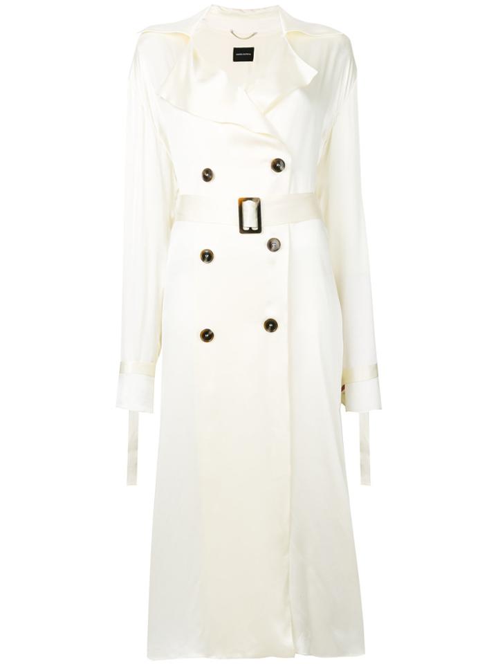 Magda Butrym Double Breasted Light Coat - Nude & Neutrals