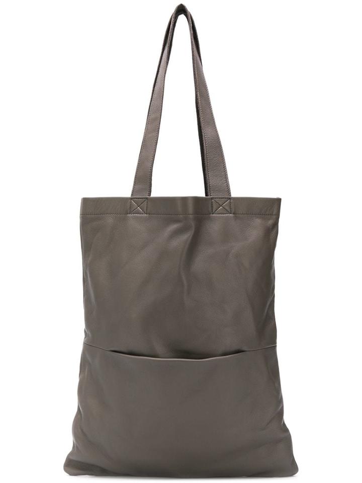 Rick Owens Leather Tote Bag - Grey