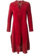 Roberta Di Camerino Vintage Scalloped Hem Coat, Women's, Size: 44, Red
