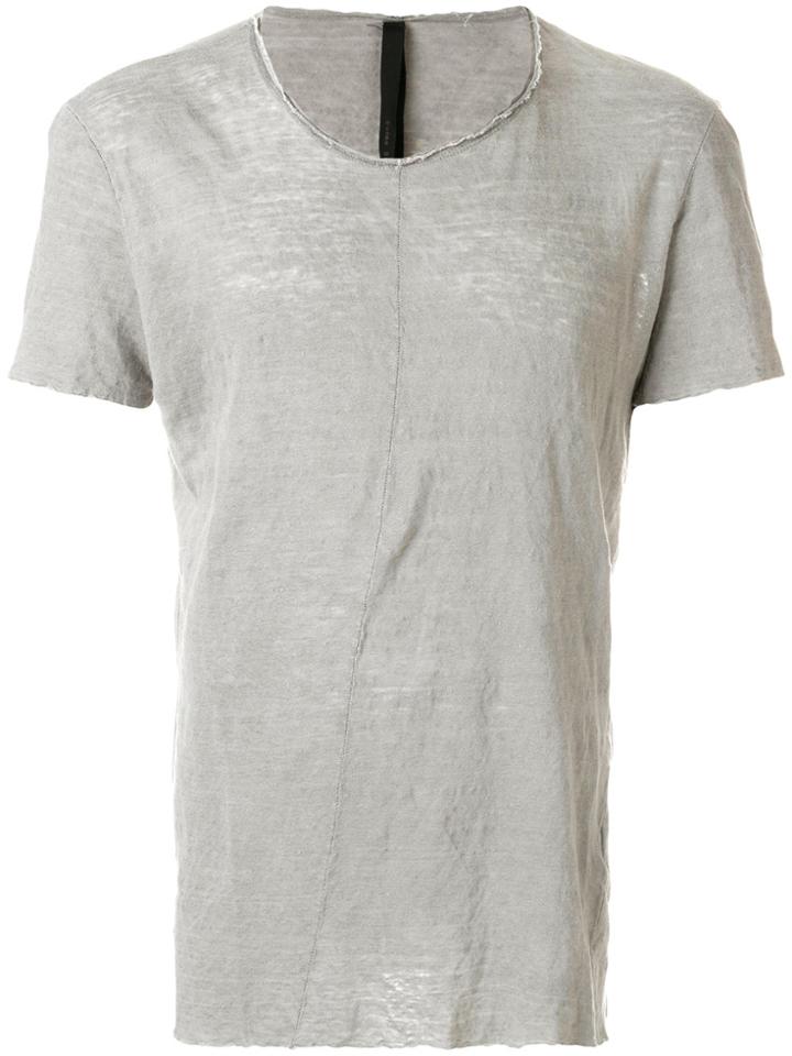 Poème Bohémien Distressed Slim Fit T-shirt - Grey