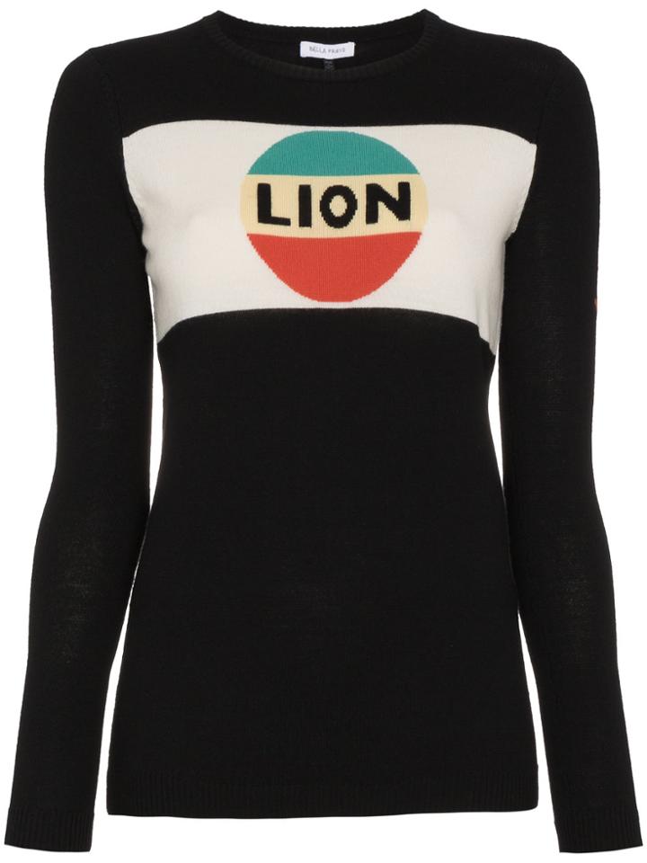 Bella Freud Wool Lion Sweater - Black