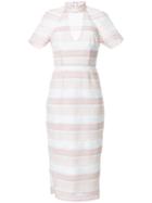 Rebecca Vallance 'testa' High Neck Midi Dress, Women's, Size: 12, Pink/purple, Polyester