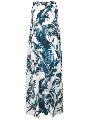 Sport Max Code Parrot Printed Dress - White