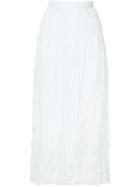 Suboo Ruched Midi Skirt - White
