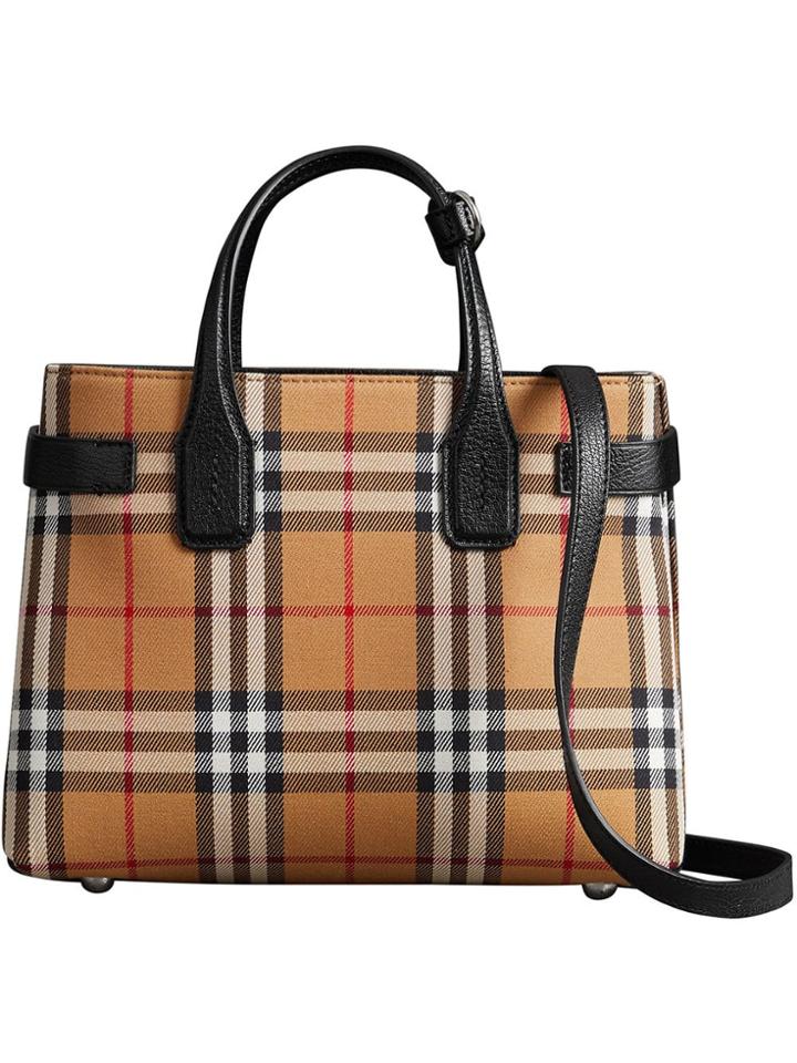 Burberry Vintage Check Banner Bag - Yellow & Orange
